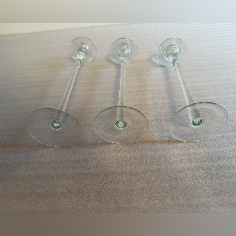 Set of 3 Glass Tiered Candle Stick Holders - Picture 3 of 6